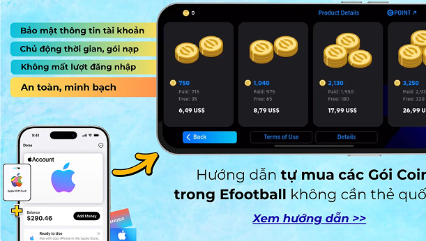 Đổi thẻ cào PesfootballVN